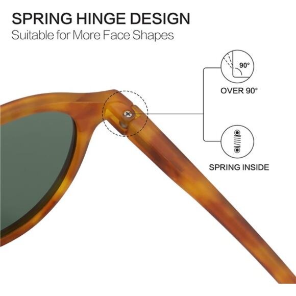 Polarized Round Sunglasses, Stylish Sunglasses for Men and Women Retro Classic